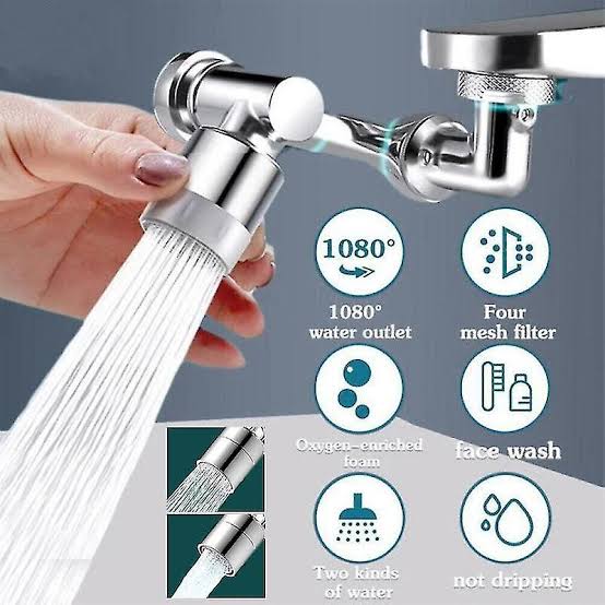 Universal 1080 Degree Swivel Extension Faucet